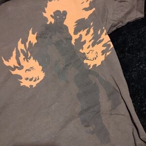Magic The Gathering Tee with Orange Flame Design